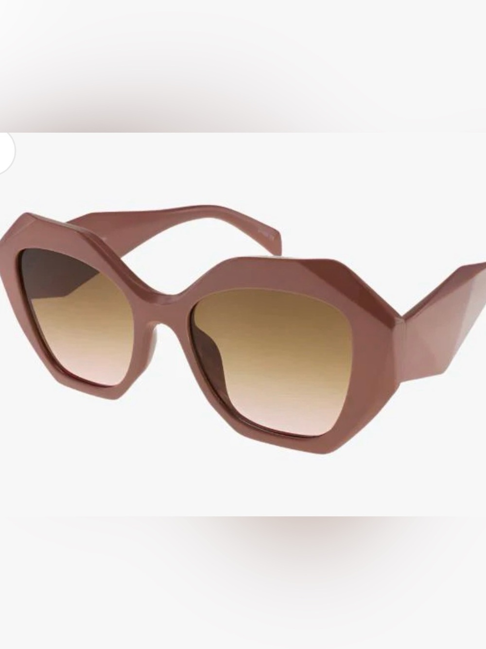 Women’s Brown Geometric Oversized Sunglasses